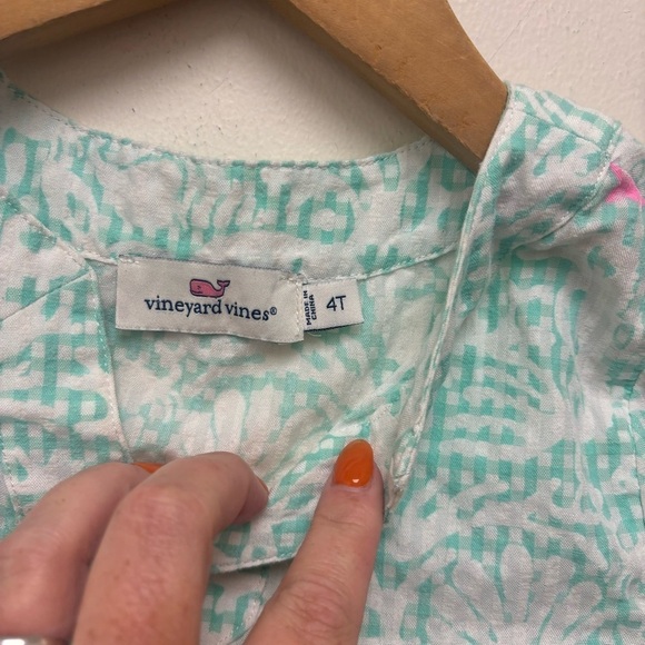 Vineyard Vines Sea Life Kn Gingham Tunic - Picture 8 of 12